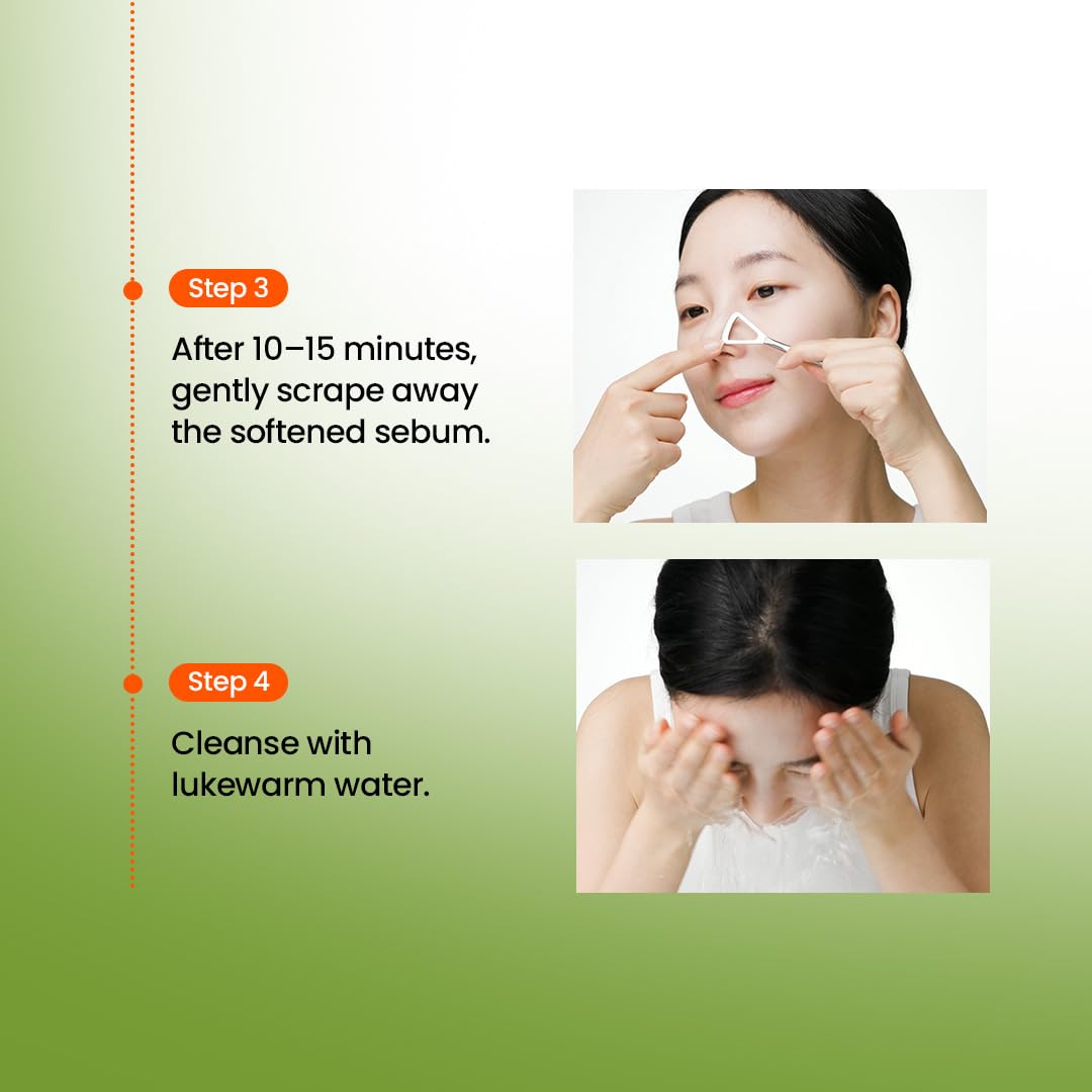 Mung Bean Sebum Softener Set - Blackhead & Whitehead Remover with AHA & PHA for Pore Care