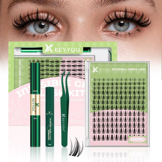 Fairy Lash Clusters Kit - Invisible Band DIY Lashes for Wet Look Manga Style