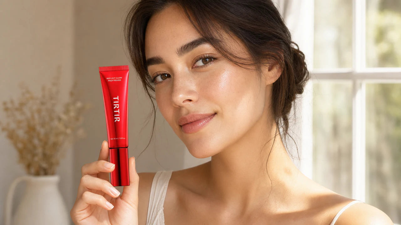 Radiant hydrated-looking makeup base with Reflect Glow Prep Primer