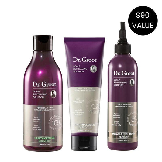 3-Step Haircare Bundle, Scalp Revitalizing Shampoo, Conditioner & Miracle Treatment