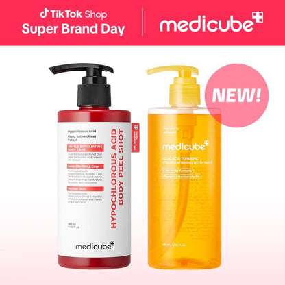 Smooth & Clear Body Care Set - Hypochlorous Acid Peel, Kojic Acid Body Wash, Toner Pad & Mist