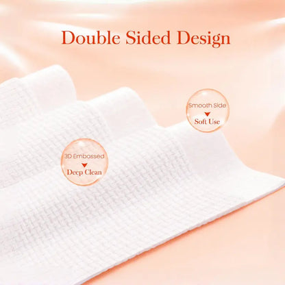 Disposable Face Towels - 4 Boxes (160 Total), XL Ultra Soft Thick Eco-friendly Wipes for Sensitive Skin