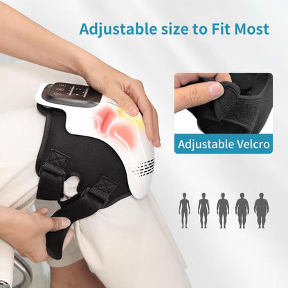 Portable Electric Knee Massager - Rechargeable Heat and Vibration Machine for Joint Relief