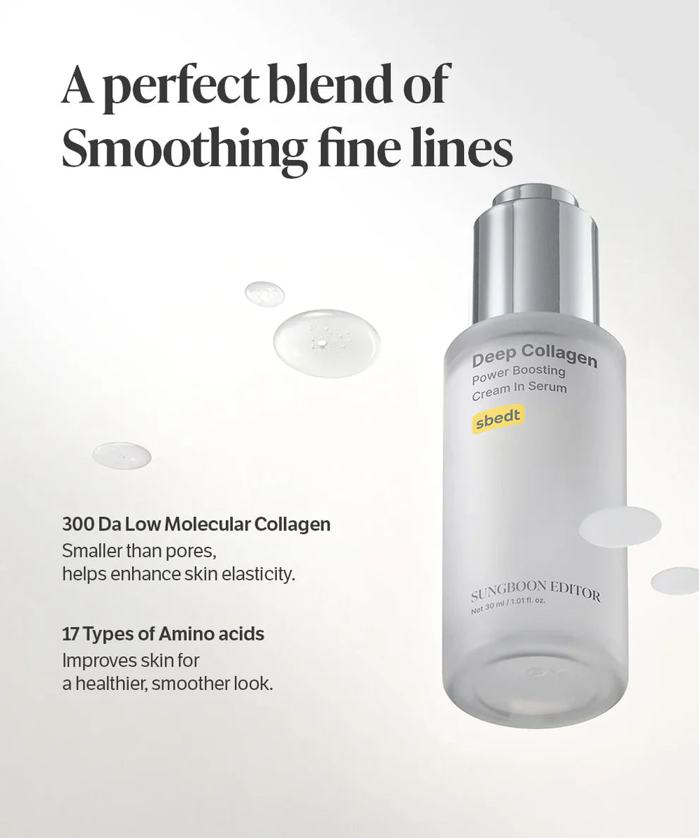 Deep Collagen Cream In Serum - Ultra-Low Molecular French Collagen for Firming & Elasticity