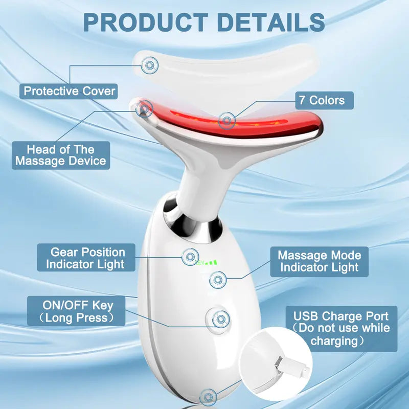 Facial Massager Tool for Skin Care and Double Chin Neck Massage, Face Sculpting Device with Thermal Technology