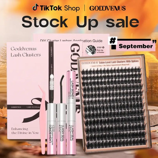 Spiky Manga Lash Clusters - Wispy Anime Eyelash Extensions, D Curve 12-18mm, 204 Pcs