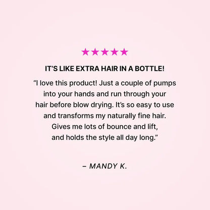 Carb-Infused Leave-In Treatment for Fine and Thin Hair, Thickening Blow-Dry Formula