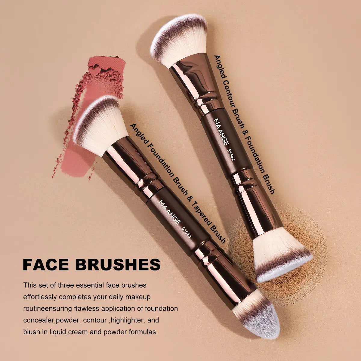 13pcs Professional Makeup Brush Set with Travel Bag - Essential Beauty Tools Kit