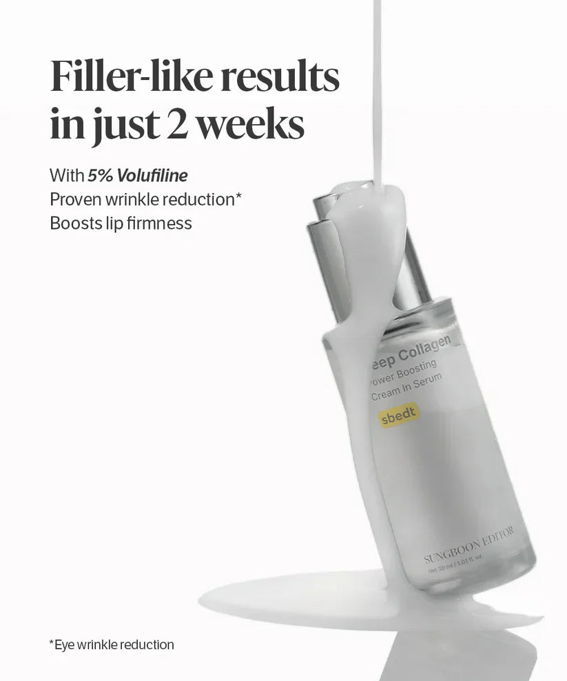 Deep Collagen Cream In Serum - Ultra-Low Molecular French Collagen for Firming & Elasticity