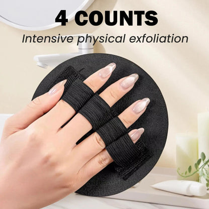 4 Counts Soft Rubber Shower Scrubber for Efficient Body Cleansing and Gentle Exfoliation