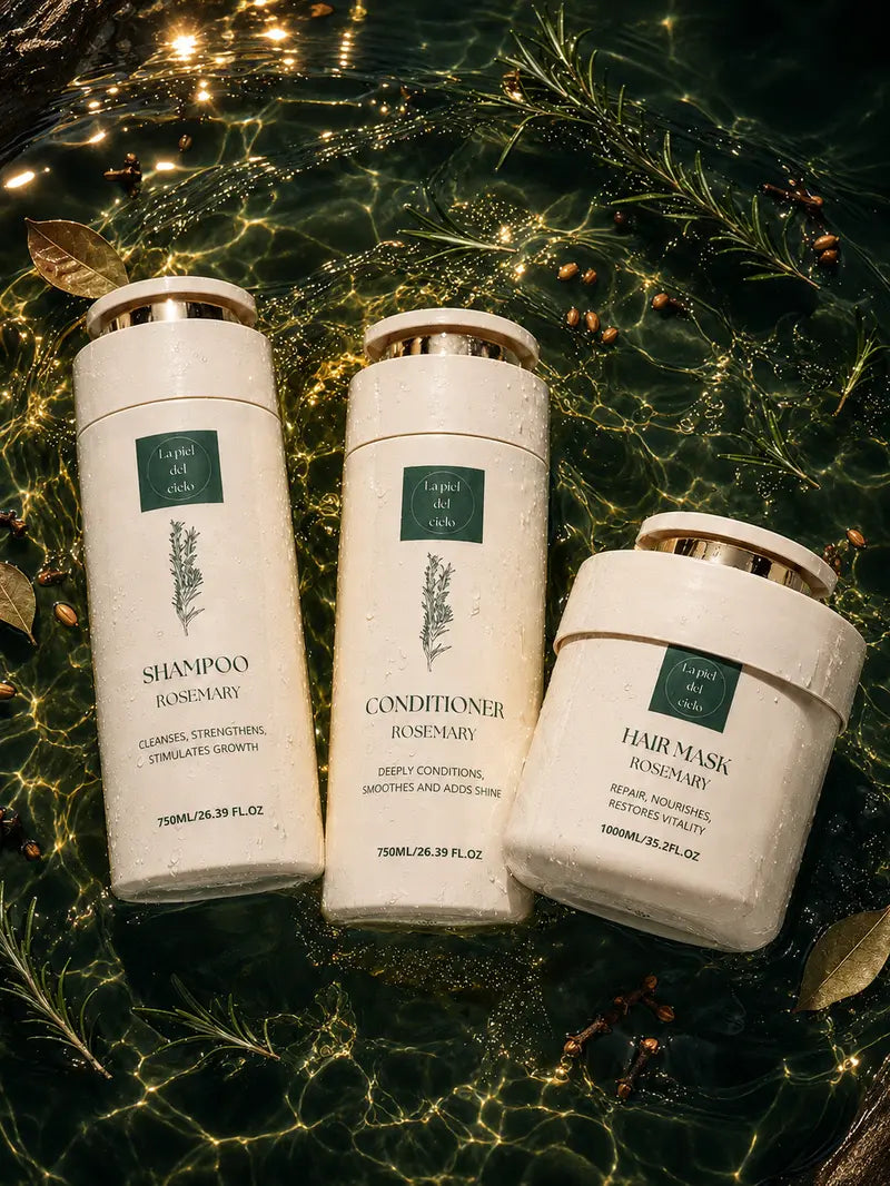 Rosemary Hair Care Collection - Strengthening Shampoo, Conditioner, and Nourishing Hair Mask