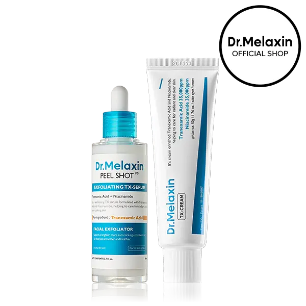 Dark Spot & Uneven Tone Peel Shot TX Duo, Exfoliating Serum & TX Cream with Tranexamic Acid