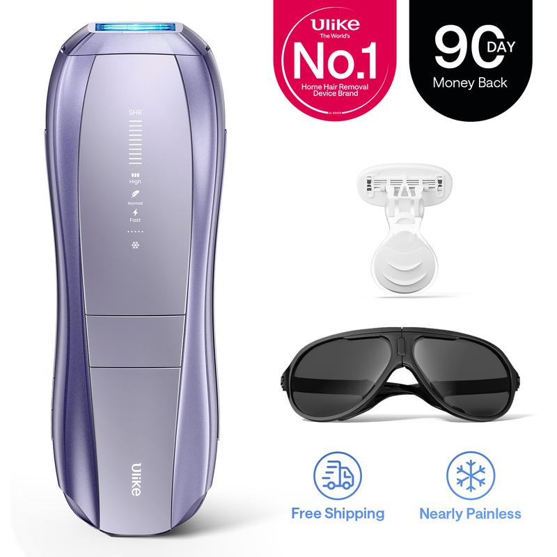 Laser Hair Removal Device with Ice-Cooling Technology, Dual Lights Skin Sensor & SHR Mode