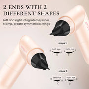 Precision Eyeliner Stamp Pen - Dual-Ended Waterproof Liquid Liner for Perfect Wings