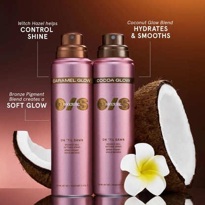 Waterproof Bronze Setting Spray with Pearl Pigment for Sun-Kissed Glow, 143 mL