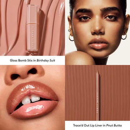 Longwear Lip Duo: Transfer-Resistant Creamy Lip Liner and High-Shine Gloss Stick Set