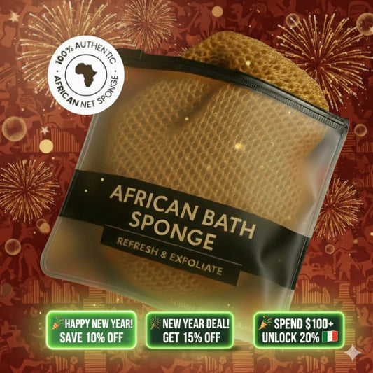 100% Authentic African Exfoliating Net Sponge for Smooth and Glowing Skin