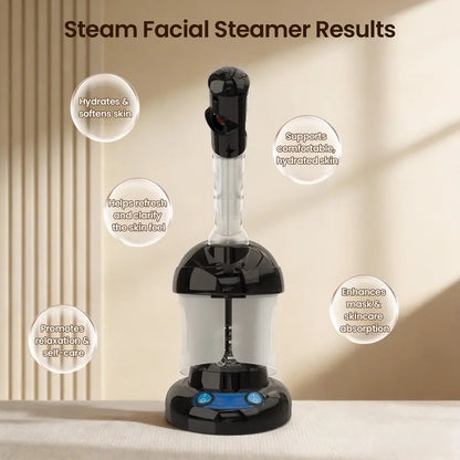 2-in-1 Hair and Facial Steamer with Ozone and UV Lamp for Deep Conditioning