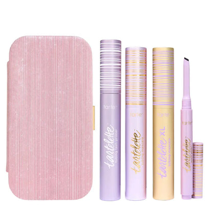 Eyes on Me Mascara and Liner Set - Tubing Primer, Volumizing Mascara, and Eyeliner with Clutch
