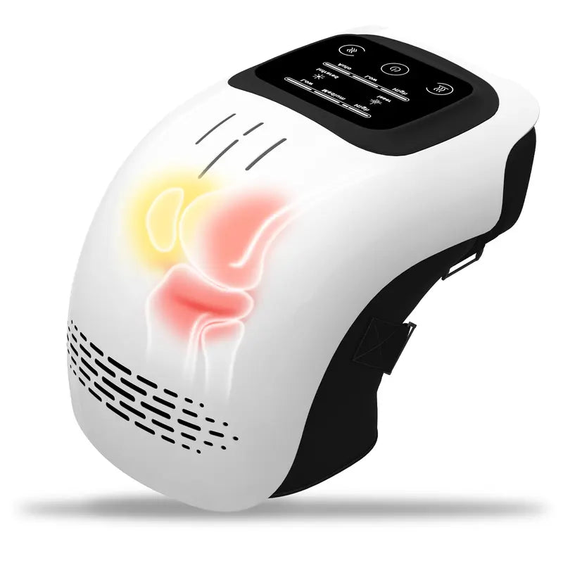 Portable Electric Knee Massager - Rechargeable Heat and Vibration Machine for Joint Relief
