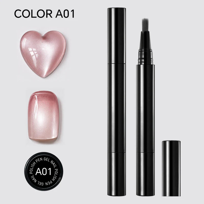 3-in-1 One Step Nail Gel Pen - Professional UV/LED Soak Off Polish for Home Manicure