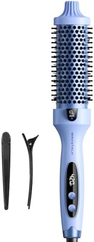 1.5 Inch Heated Round Brush with Ionic Technology, 5 Heat Settings for Blowout Look