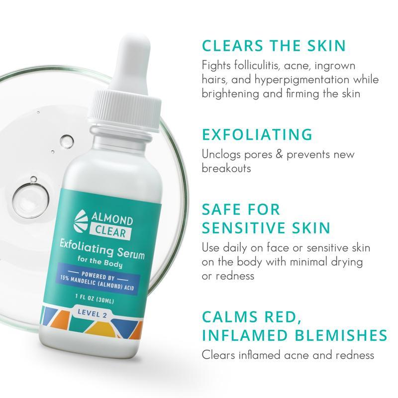 Level 2 Mandelic Acid Serum - Body Acne, Folliculitis and Hyperpigmentation Treatment