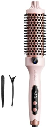 1.5 Inch Heated Round Brush with Ionic Technology, 5 Heat Settings for Blowout Look