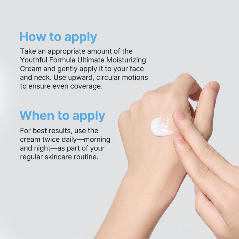 Youthful Formula Ultimate Moisturizing Cream (100mL) with Collagen, Niacinamide, and Hyaluronic Acid
