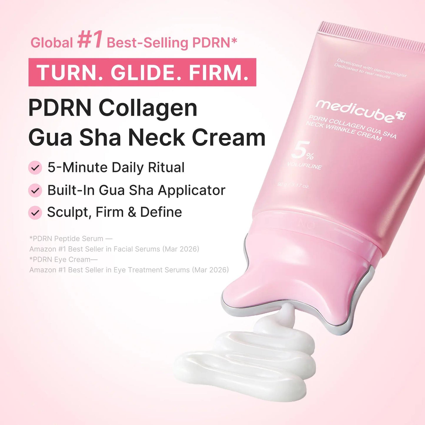 PDRN Collagen Gua Sha Neck Wrinkle Cream with 5% Firming Botanical Complex - Contour Care