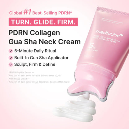 PDRN Collagen Gua Sha Neck Wrinkle Cream with 5% Firming Botanical Complex - Contour Care