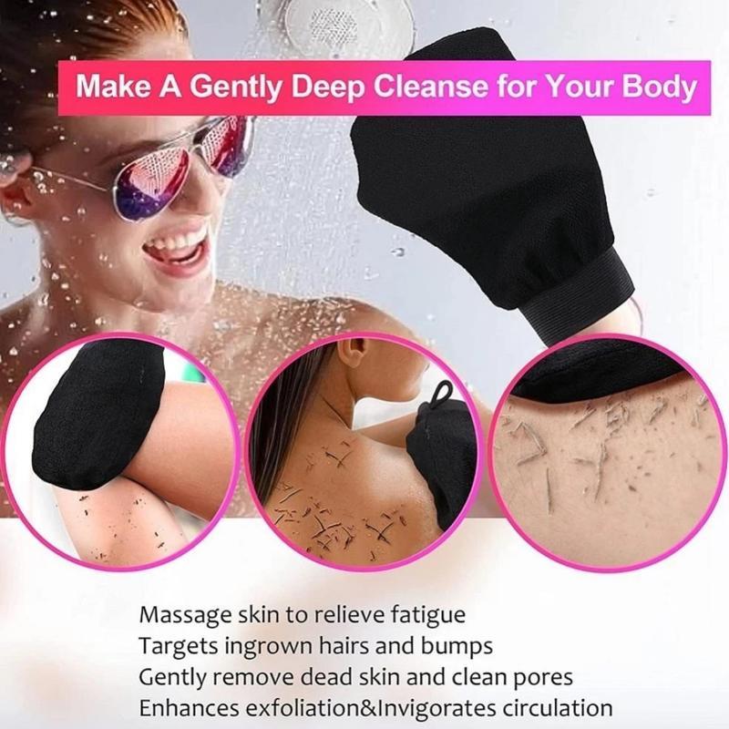 Gentle Exfoliating Body Gloves - Dual Color Shower Scrub Set for Smooth Skin