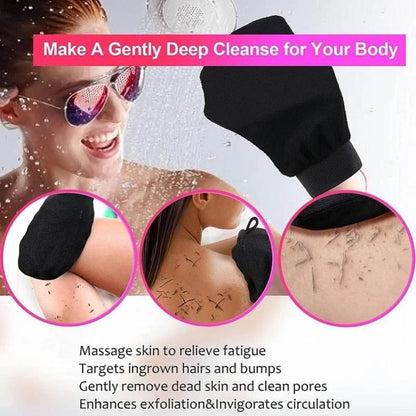Gentle Exfoliating Body Gloves - Dual Color Shower Scrub Set for Smooth Skin