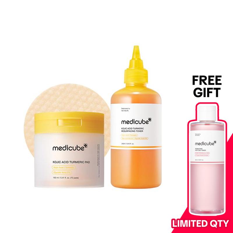 Kojic Acid Turmeric Power Duo for Face & Body - Soothing & Brightening Skin Care Set