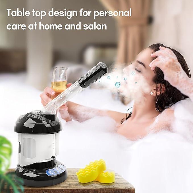 2-in-1 Ozone Facial and Hair Steamer for Professional Home or Salon Personal Care