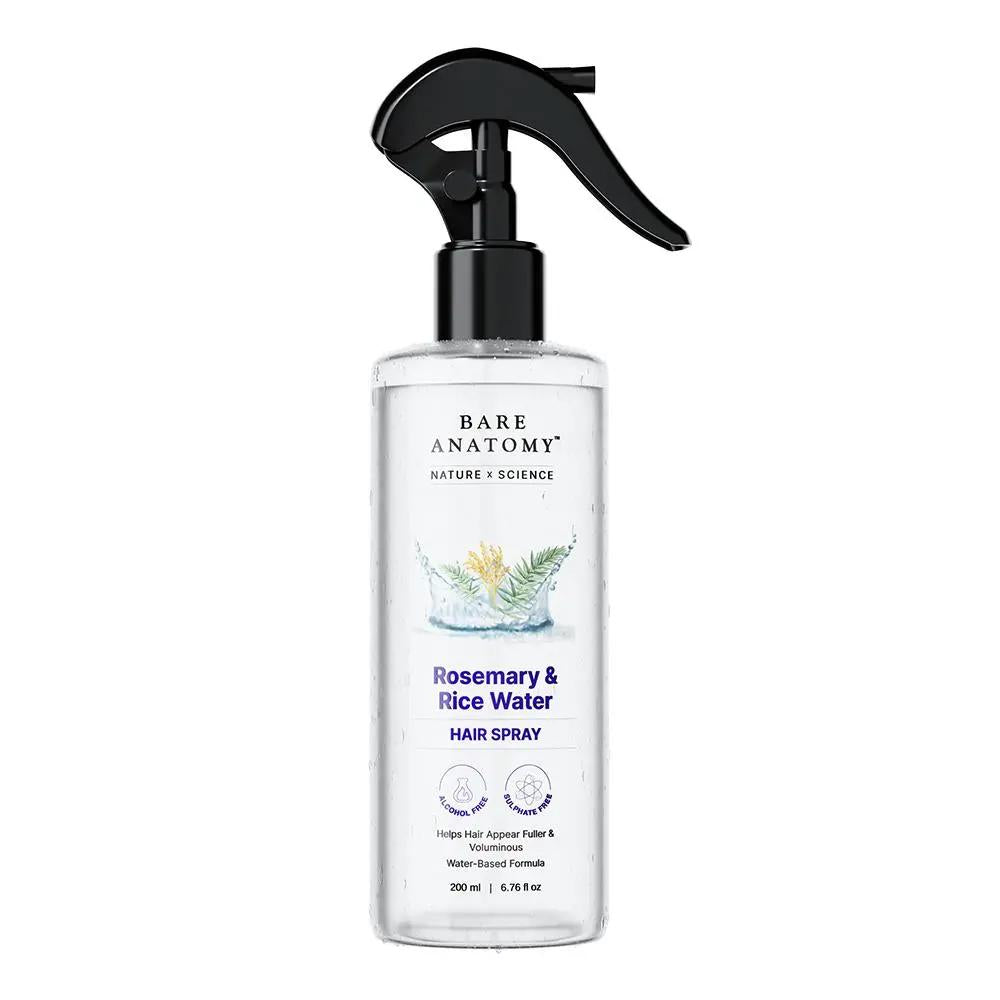 Rosemary Water with Rice Water Hair Spray - 100% Natural Extract for Soft & Smooth Hair