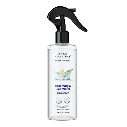 Rosemary Water with Rice Water Hair Spray - 100% Natural Extract for Soft & Smooth Hair