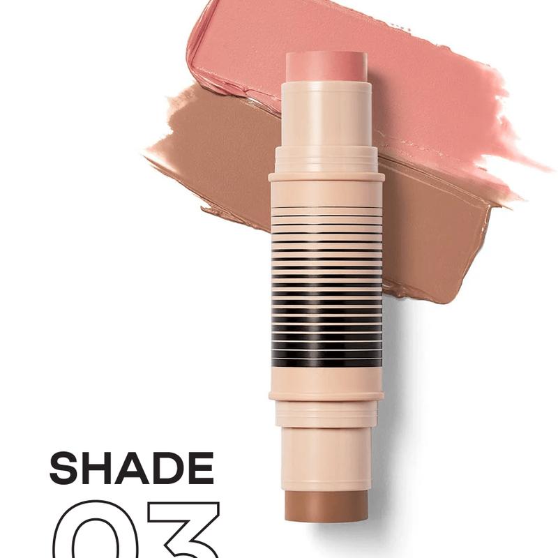 Award-Winning Blush and Bronzer Makeup Stick, Easy-to-Blend Dual-Ended Cosmetics for Flawless Glow