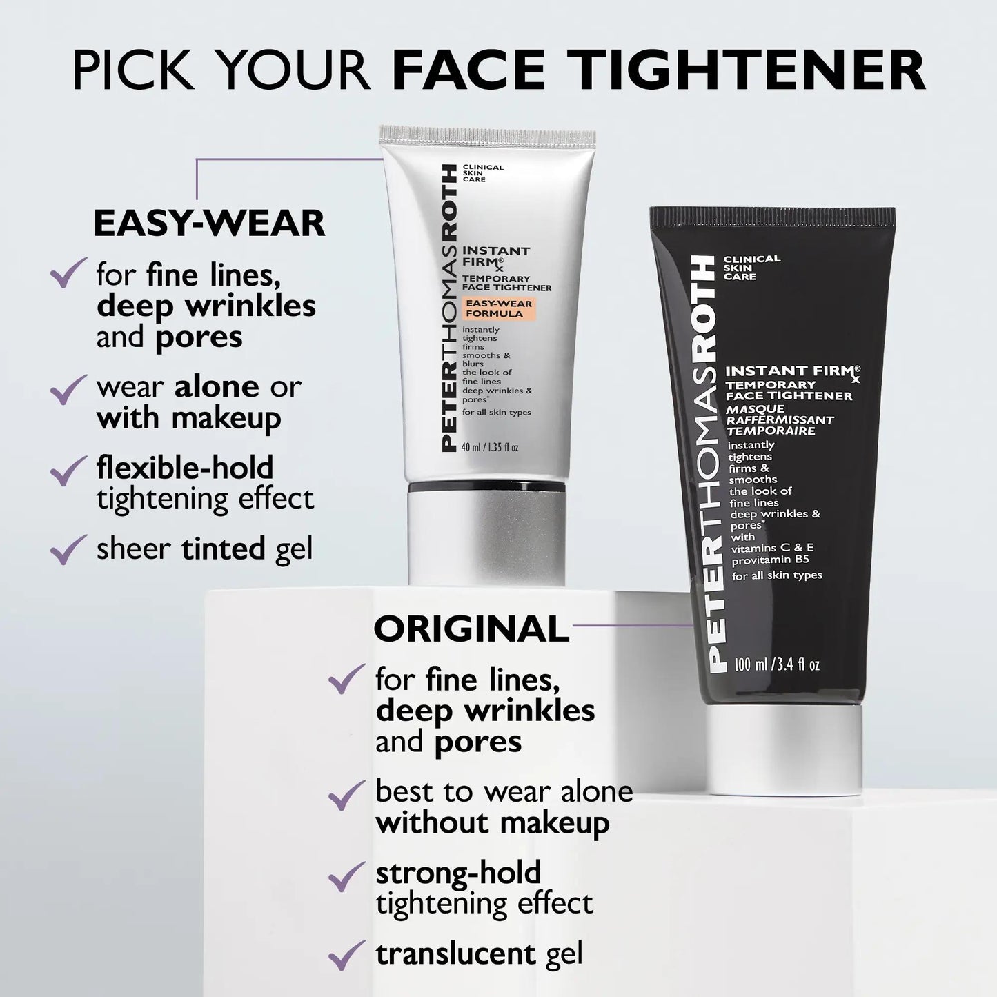 Instant Firming Face Tightener - Quick-Fix Treatment for Wrinkles and Pores
