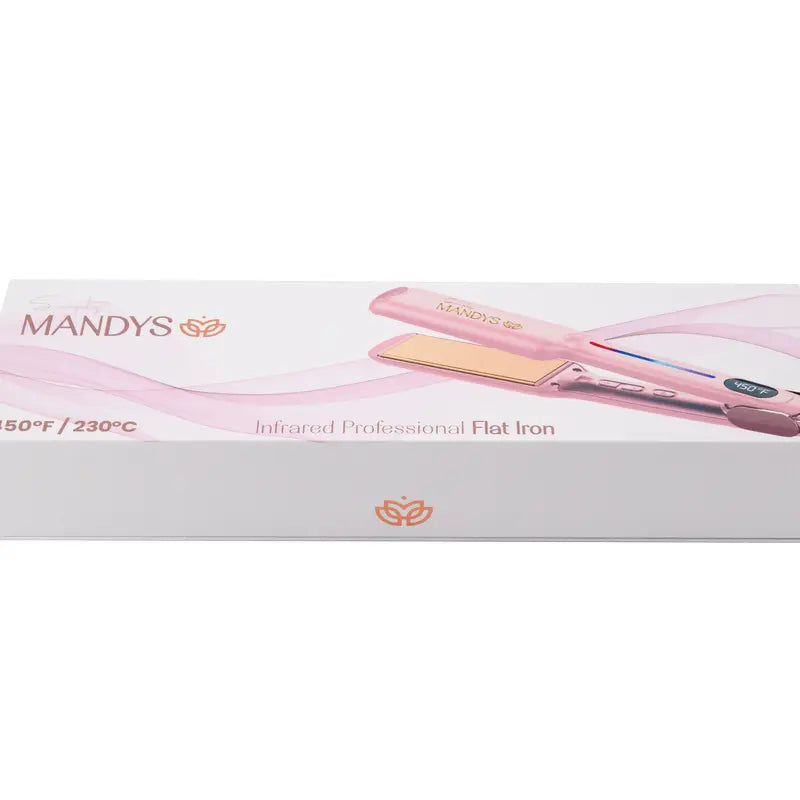 Professional Infrared Flat Iron - Tourmaline Ceramic Hair Straightener for Frizz-Free Styling