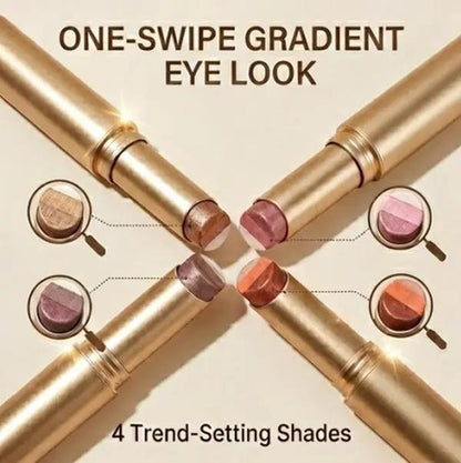 3-Color Eyeshadow Stick - Waterproof Creamy Shimmer Gradient Eye Shadow, Long Lasting & Smudge-Proof