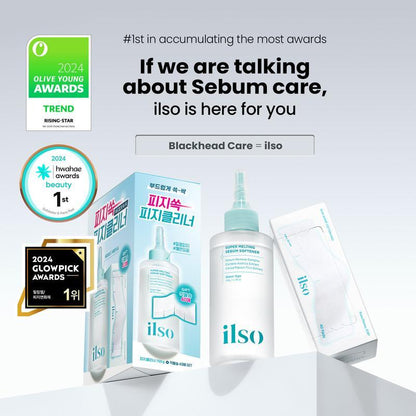 Super Melting Sebum Softener 5.29 fl oz with 40 Skin Wrap Cotton Pads for Deep Pore Cleansing