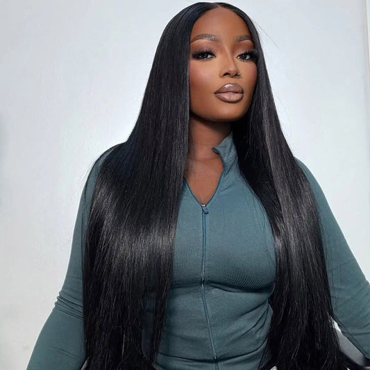 Sleek Straight Pre-cut 7x5 HD Lace Wear Go Glueless Wig with Bleached Invisible Knots