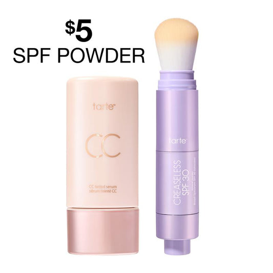 Summer Skin Essentials - CC Color-Correcting Tinted Serum + Creaseless Setting Powder