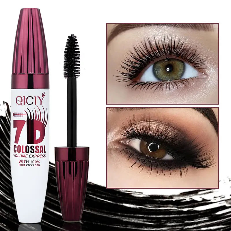 7D Waterproof Mascara - 24H Long Lasting Volume & Curl, Smudge-Proof Lift