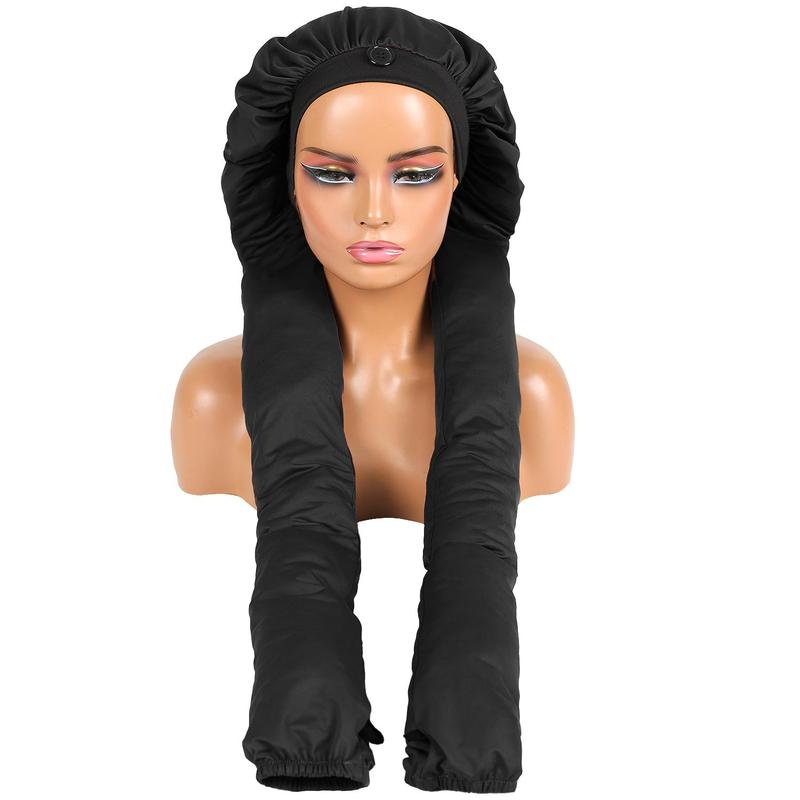 2-in-1 Adjustable Haircare Bonnet - Large Friction-Free Sleeping Cap for Long Hair