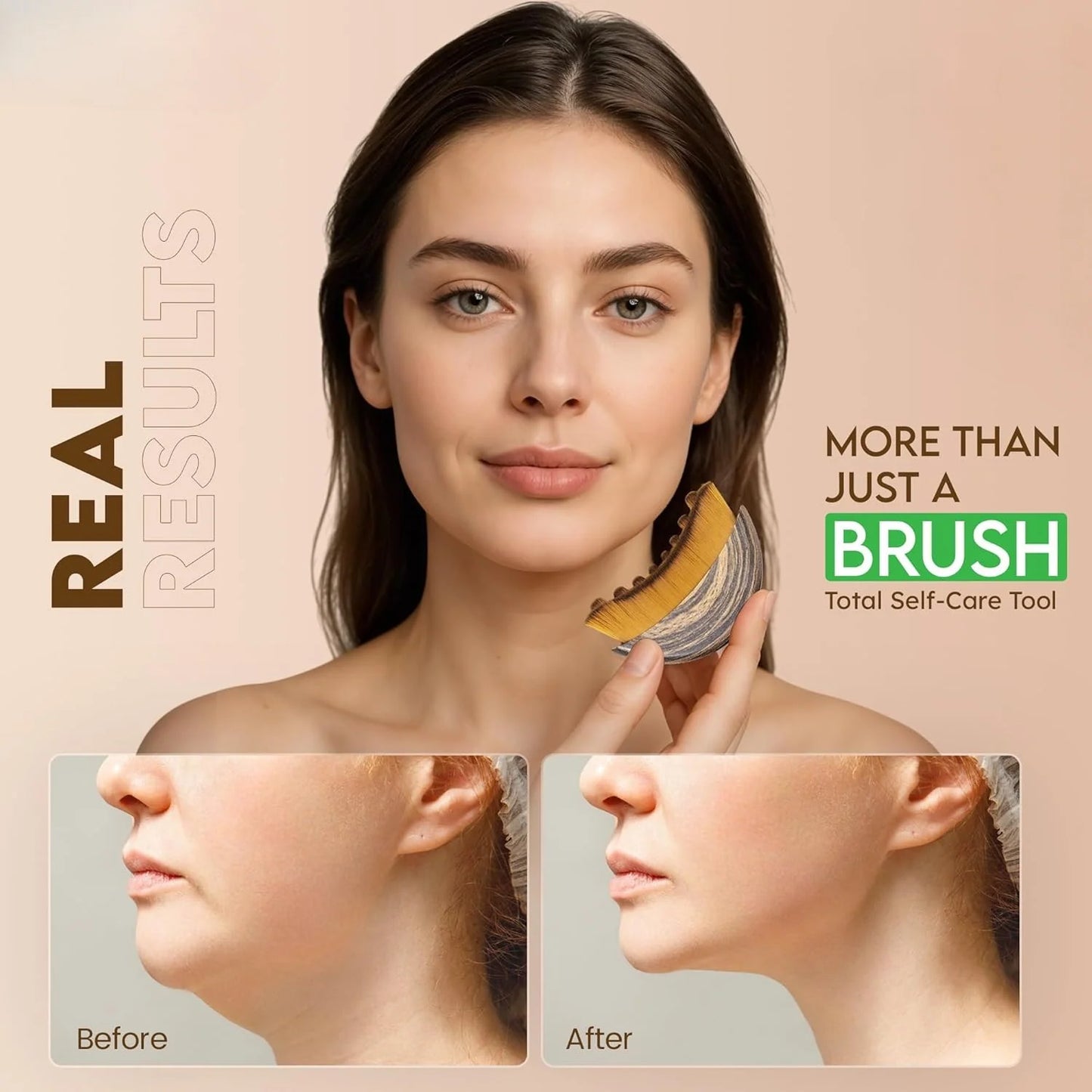 Lymphatic Contour Face Brush for Sculpting, Puffiness Reduction and Jawline Definition