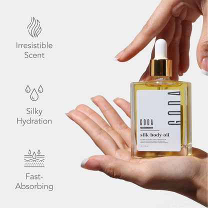 Silk Body Oil - Age-Defying Formula with 6 Essential Oils for Firming