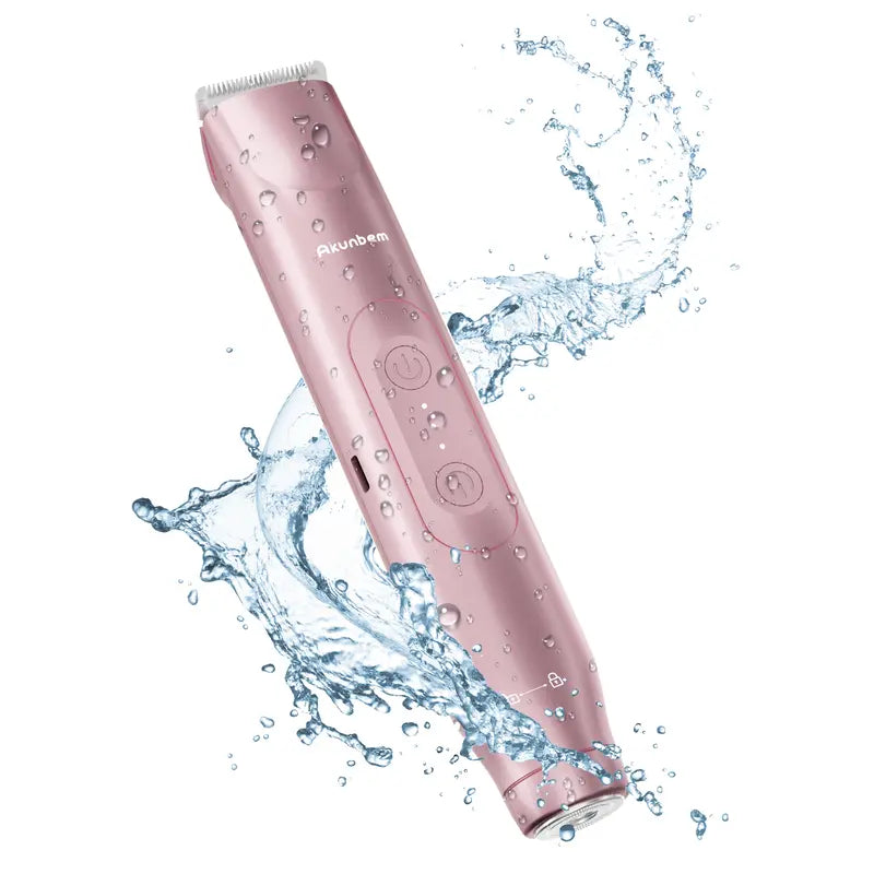2-in-1 Electric Bikini Trimmer and Shaver for Women, IPX7 Waterproof Rechargeable Razor