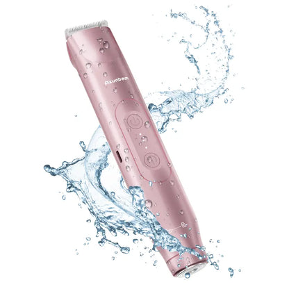2-in-1 Electric Bikini Trimmer and Shaver for Women, IPX7 Waterproof Rechargeable Razor